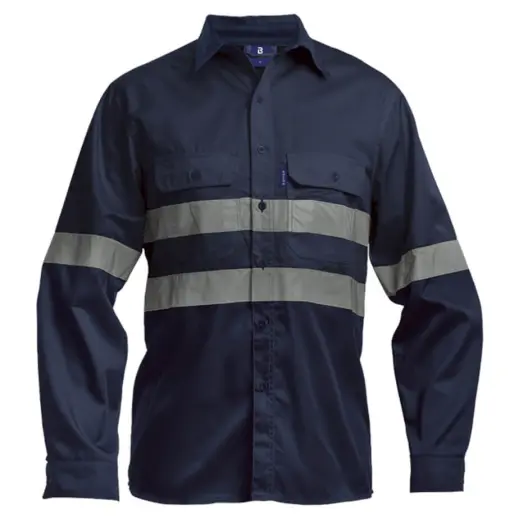 Barron Underground Long Sleeve Safety Shirt Navy